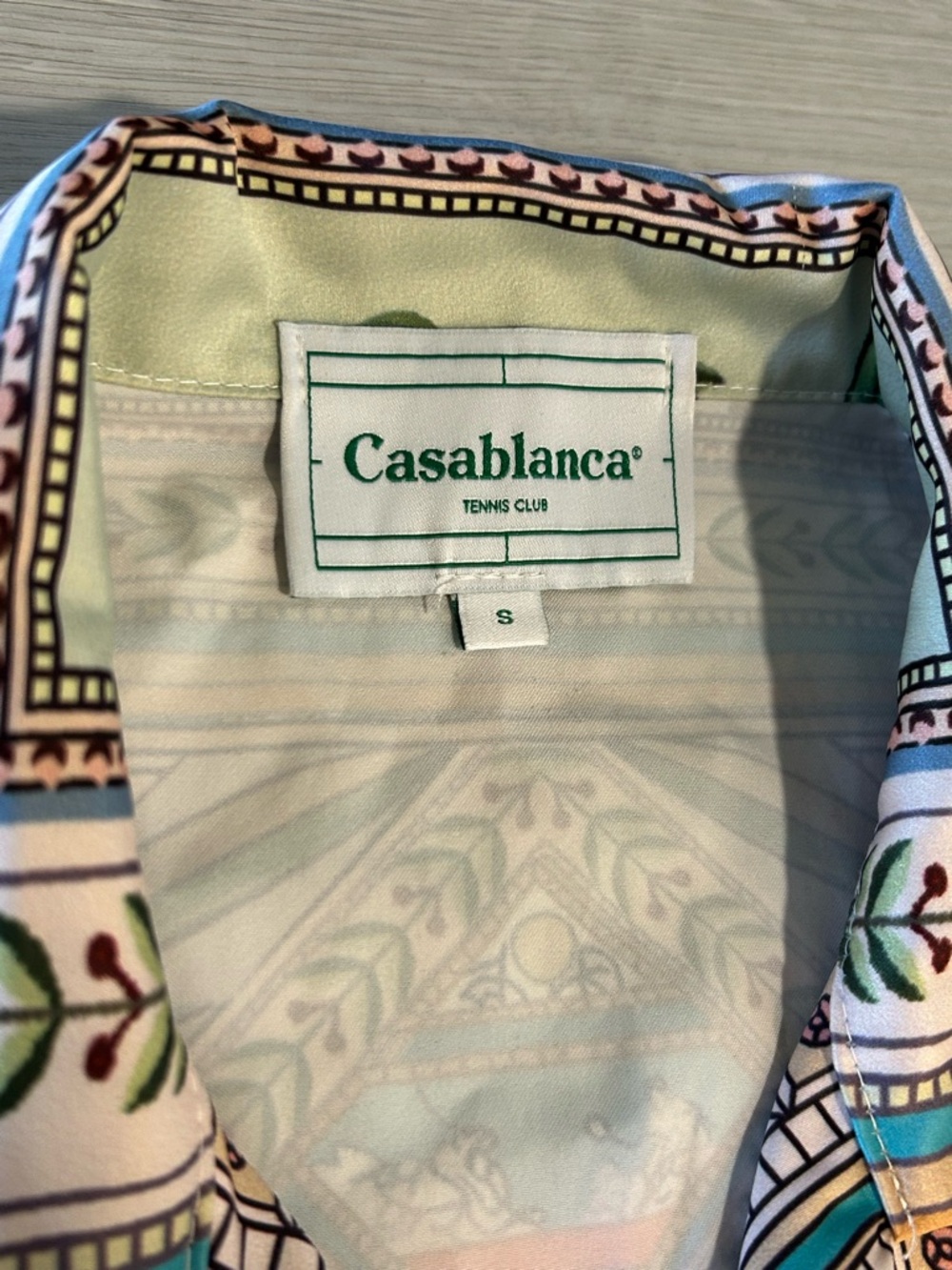 Casablanca Le Labyrinthe-print silk shirt